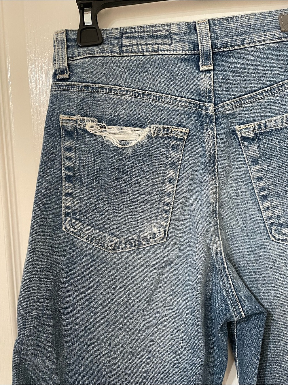 AG Adriano Goldschmied Saige Wide Leg Crop Jeans Distressed - Picture 2 of 6